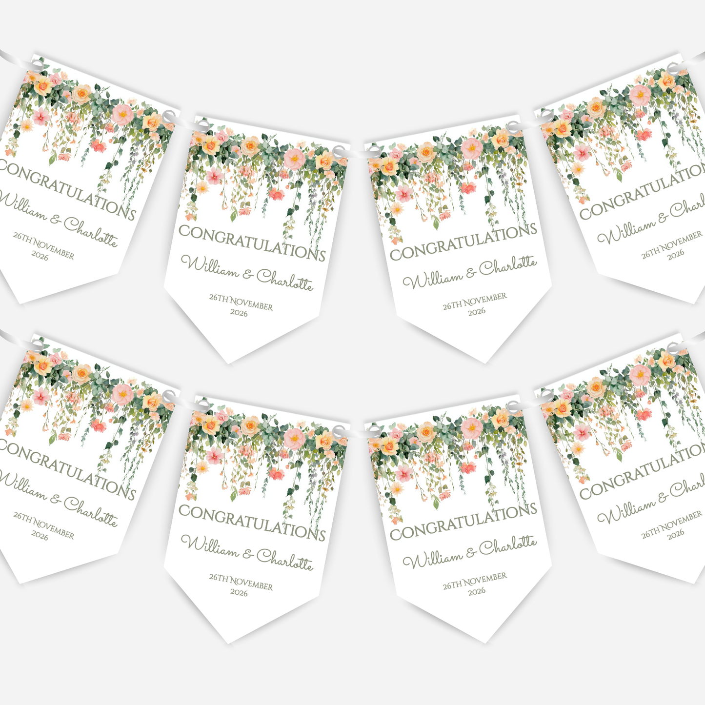 Engagement or Wedding Bunting - B288