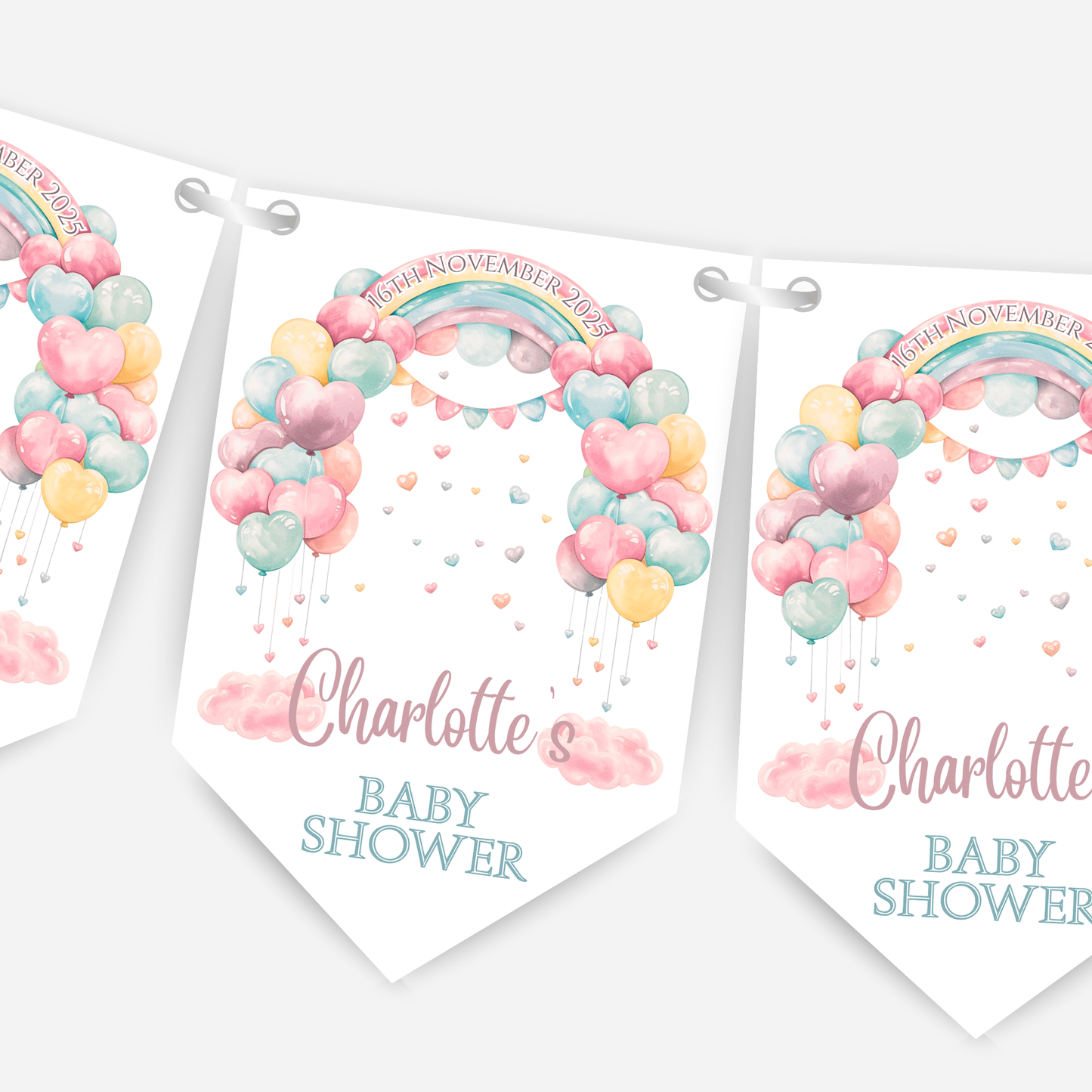Baby Shower Rainbow Bunting - B235