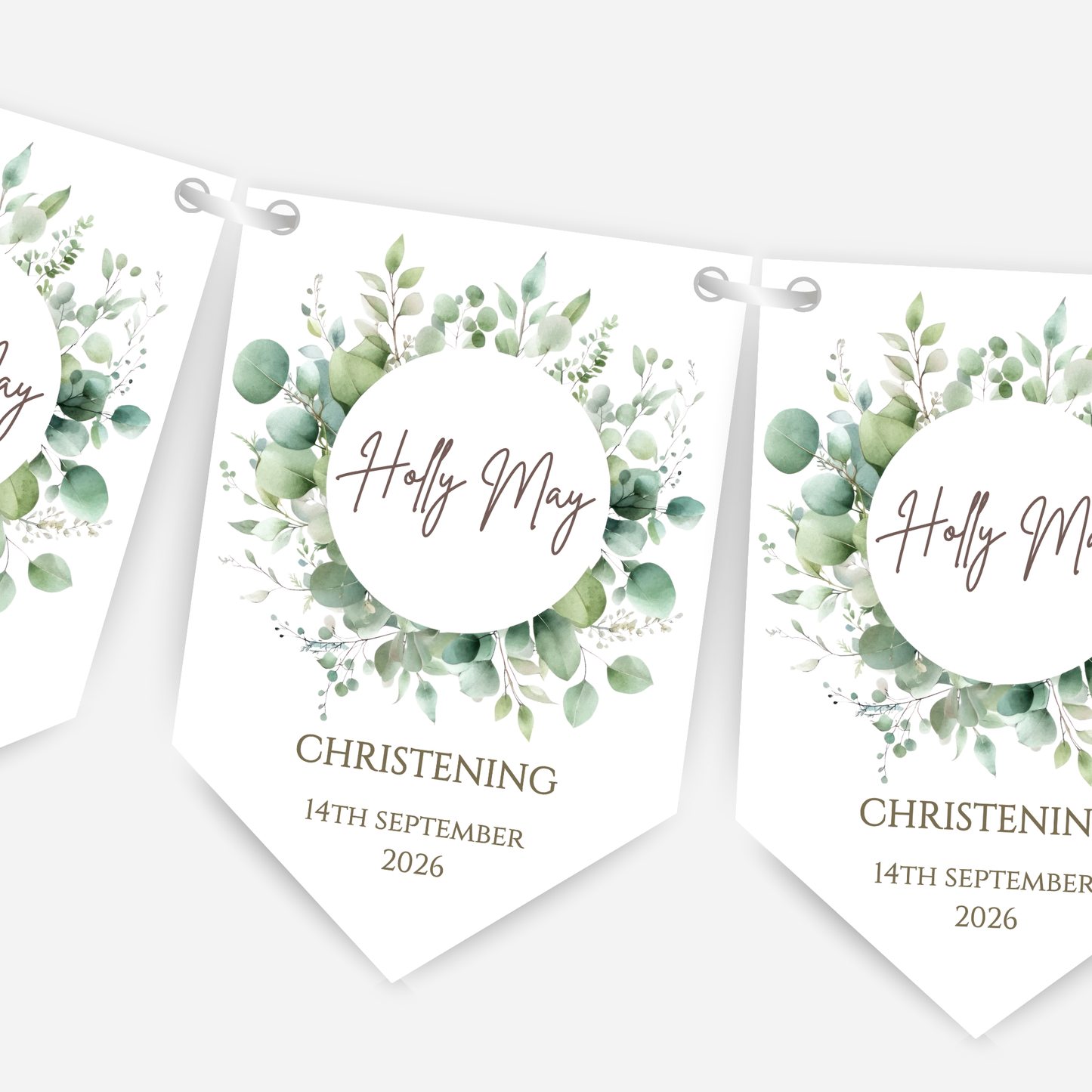 Christening or Baptism Elegant Bunting - B122