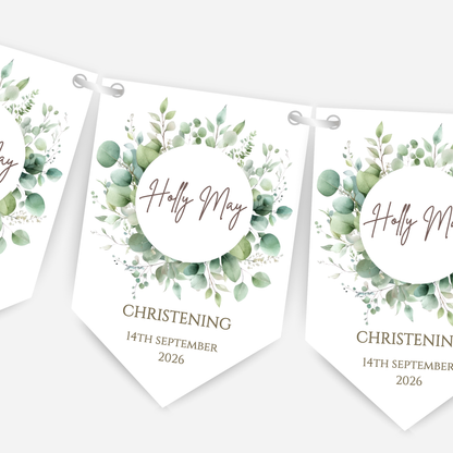Christening or Baptism Elegant Bunting - B122