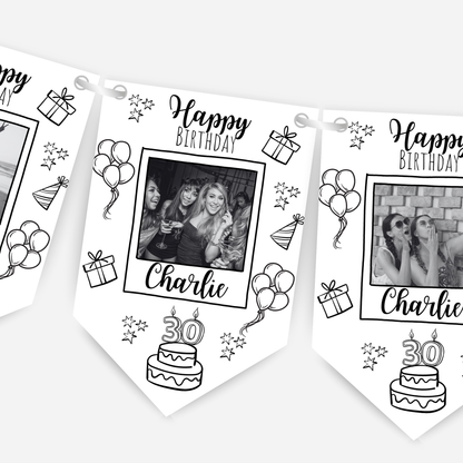 Doodle & Fun Birthday Photo Bunting - B190