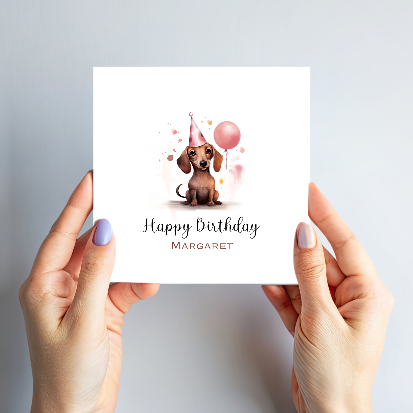 Party Dachshund Birthday Card - C527