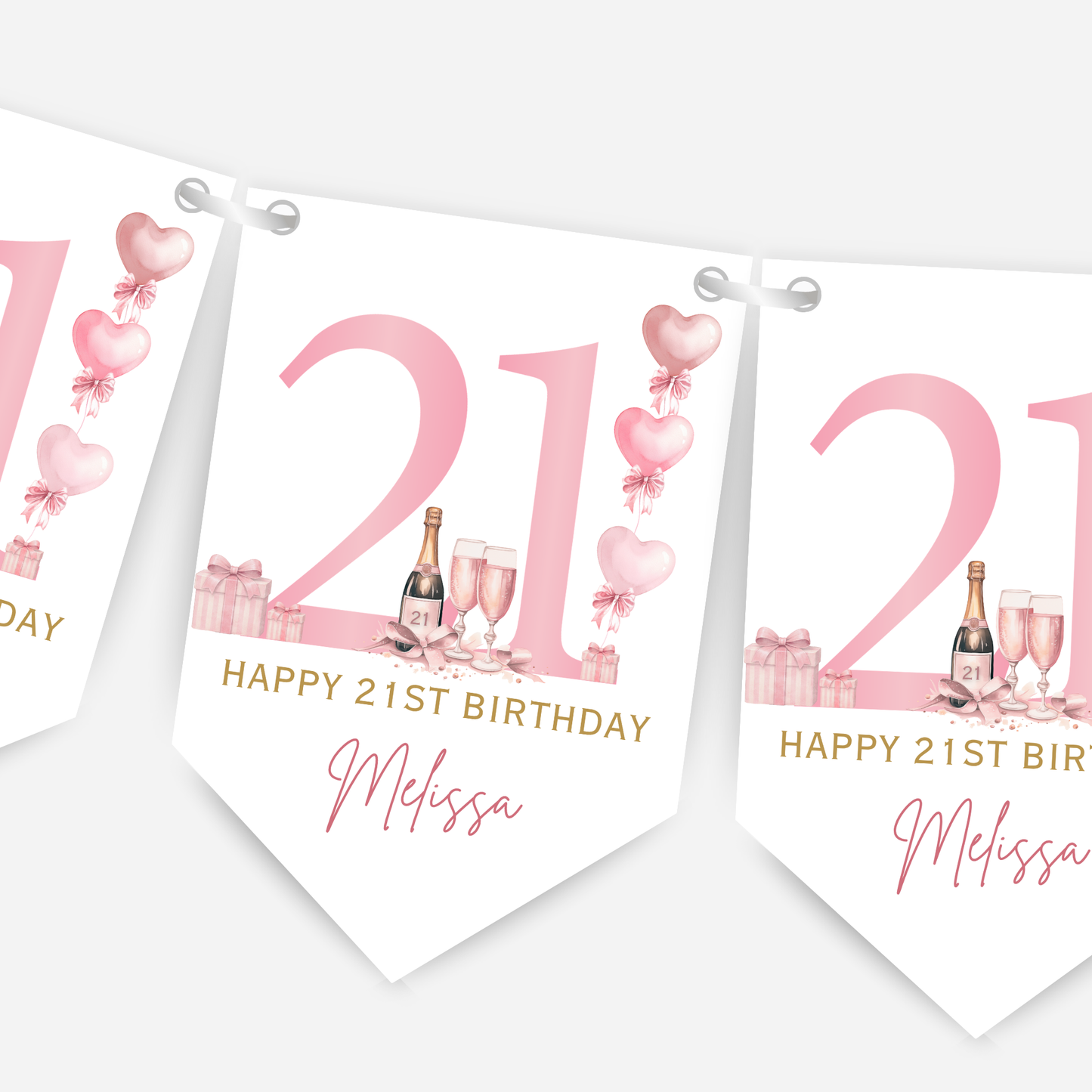 21st Or Any Age Birthday Bunting - B272