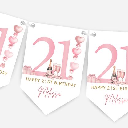 21st Or Any Age Birthday Bunting - B272