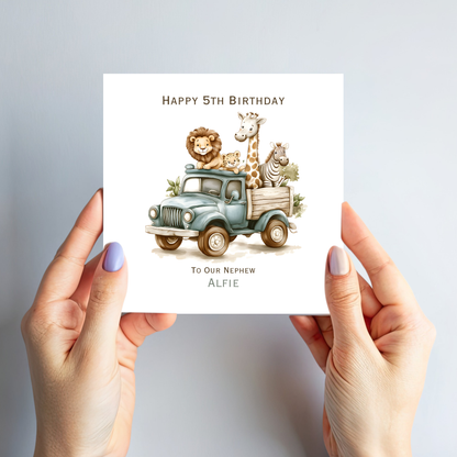 Safari Animal Birthday Card - C594