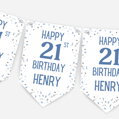 Party Style Any Age Birthday Bunting - B100