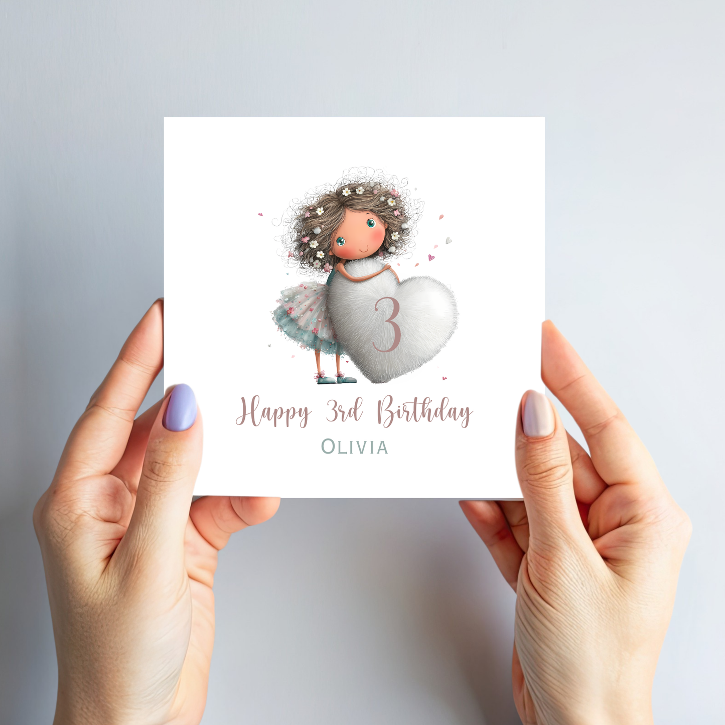 Cute heart Birthday Card - C846