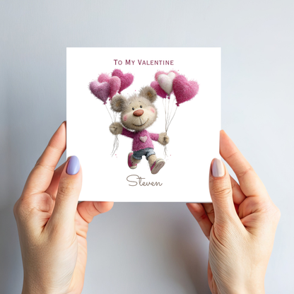 Valentine’s Day Card - Cute Teddy Design - C719