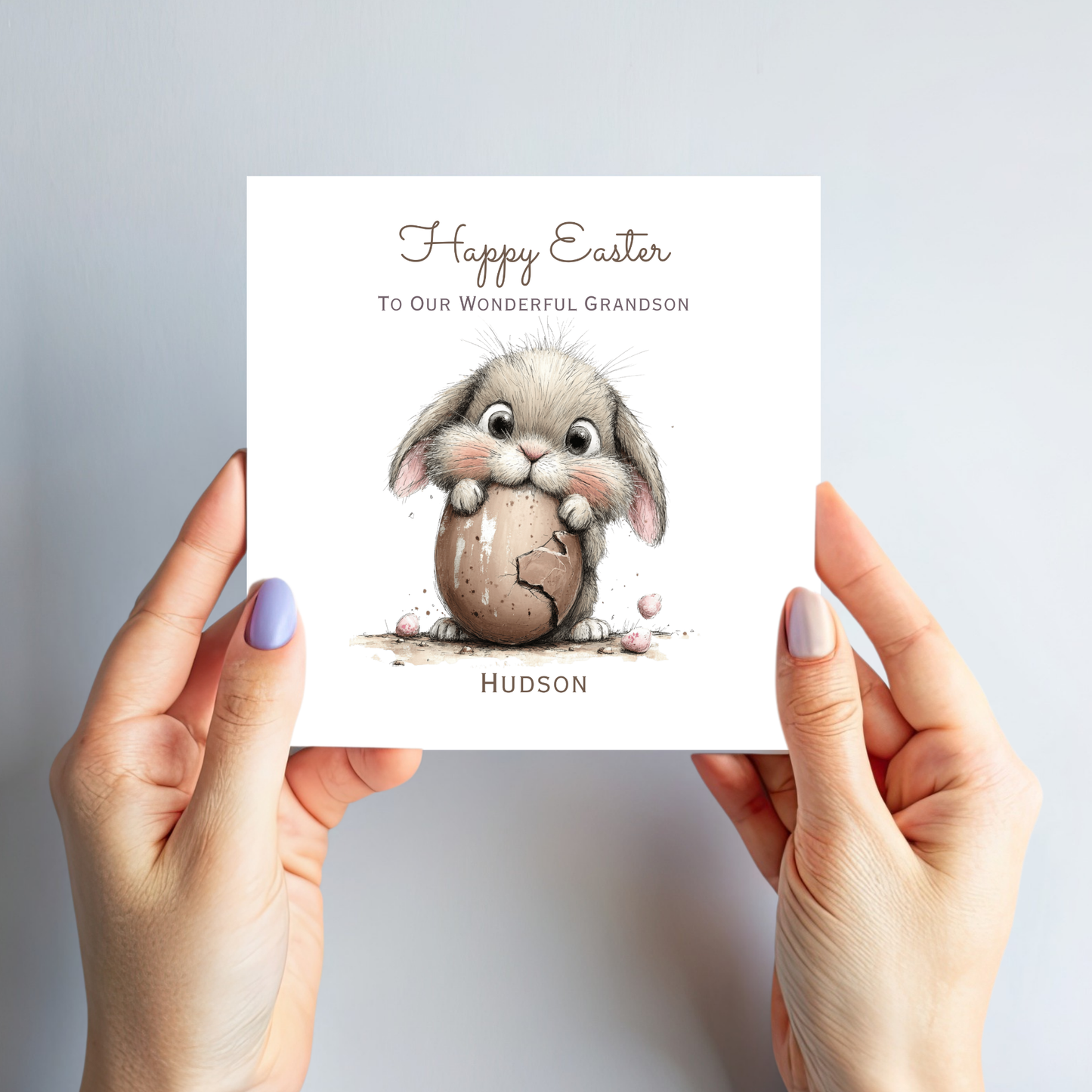 Easter Card With A Cute Bunny Design - C814
