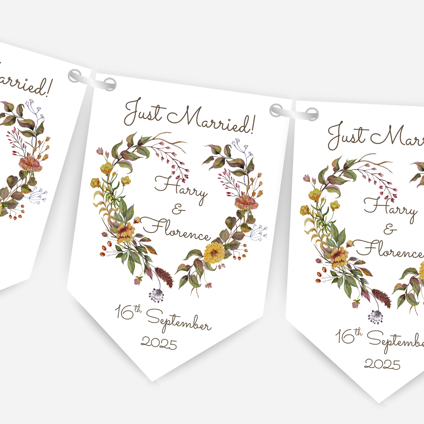 Engagement or Wedding Rustic Bunting - B208