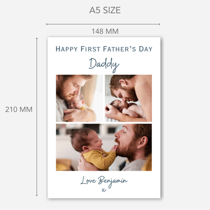 First Fathers Day Three Photo Card - PC44