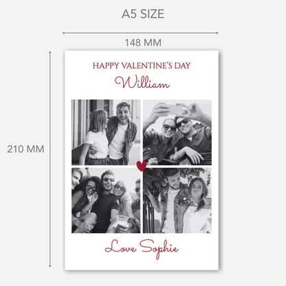 Valentine Photo Card Black & White photos - PC28