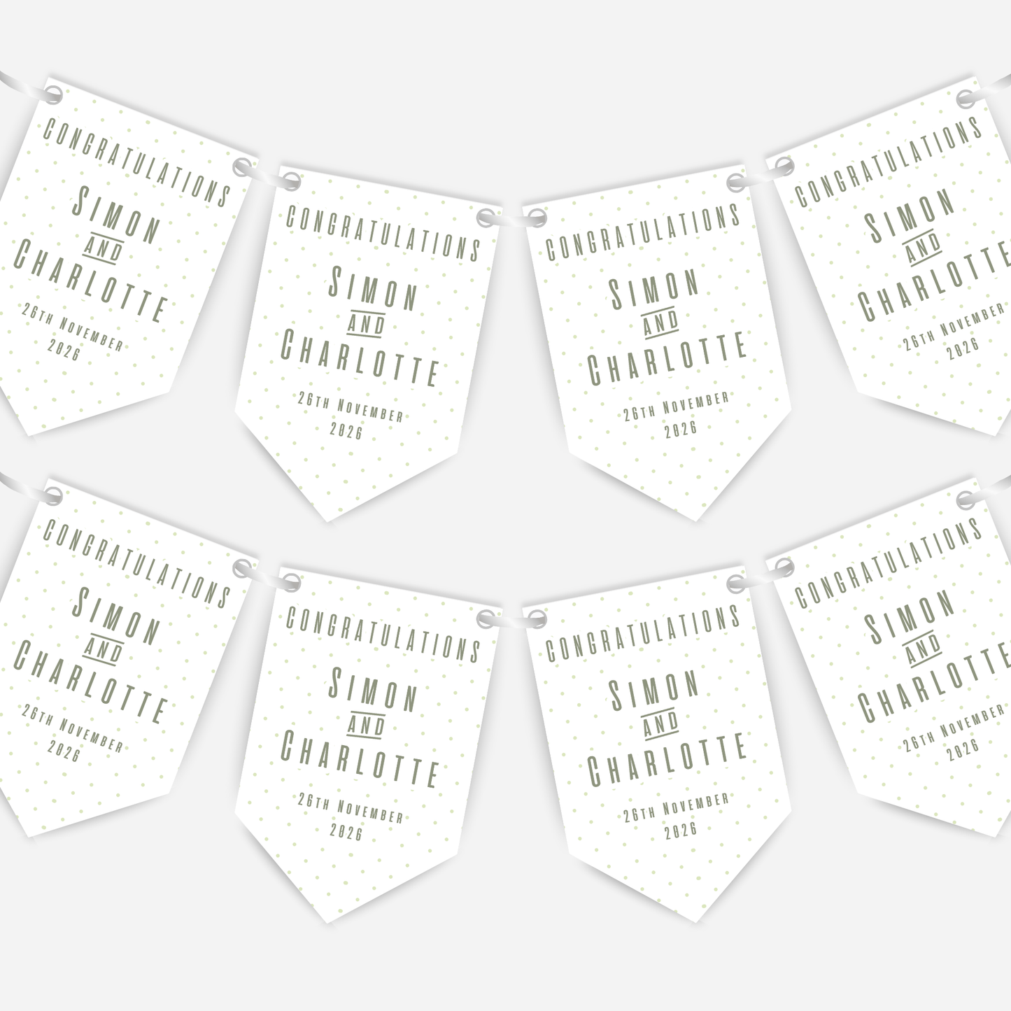 Engagement or Wedding  Congratulations Bunting - B292