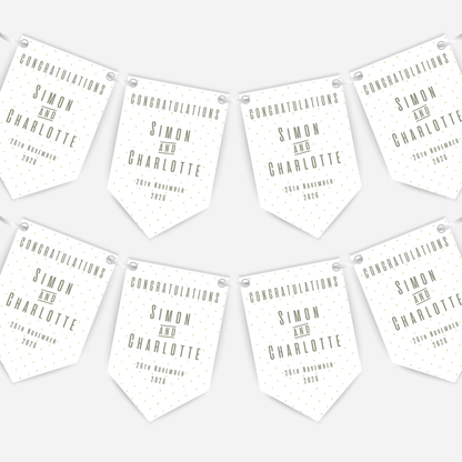 Engagement or Wedding  Congratulations Bunting - B292