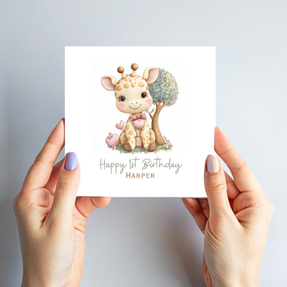 Baby Giraffe Birthday Card - C535