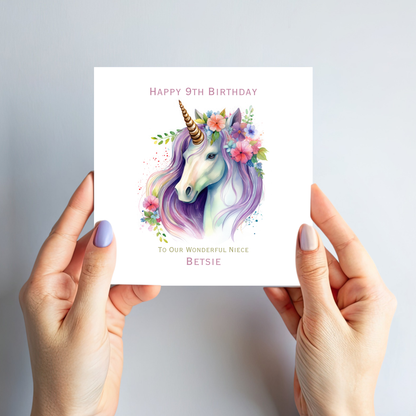 Unicorn Birthday Card - C608