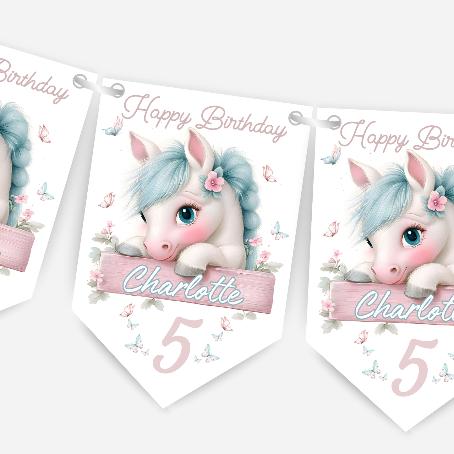Cute Pastel Pony Bunting - B211
