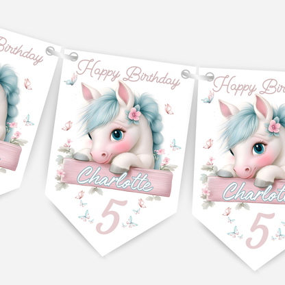 Cute Pastel Pony Bunting - B211