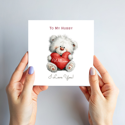 Valentine’s Day Card - Cute Teddy Design - C711