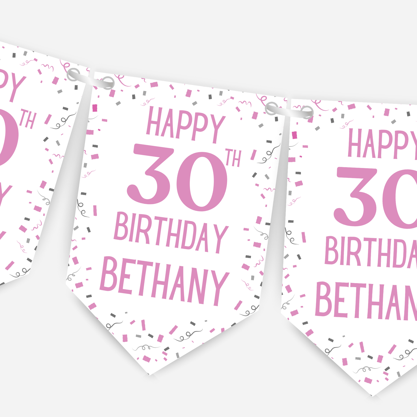 Party Style Any Age Birthday Bunting - B101