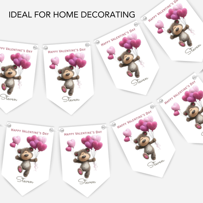 Valentine's Day Cute Teddy Bunting - S194V