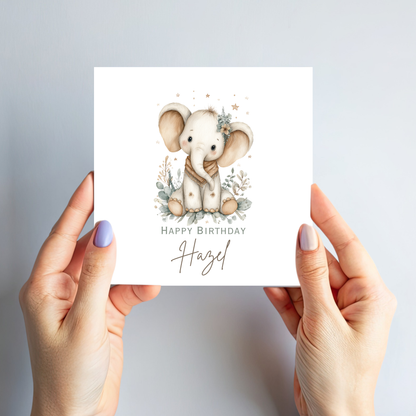 Cute Elephant Birthday Card - C688