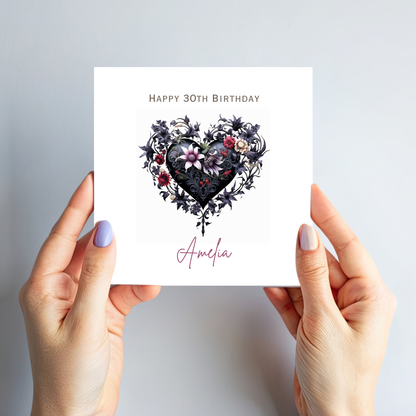 Alternative Gothic Style Black Heart - C581