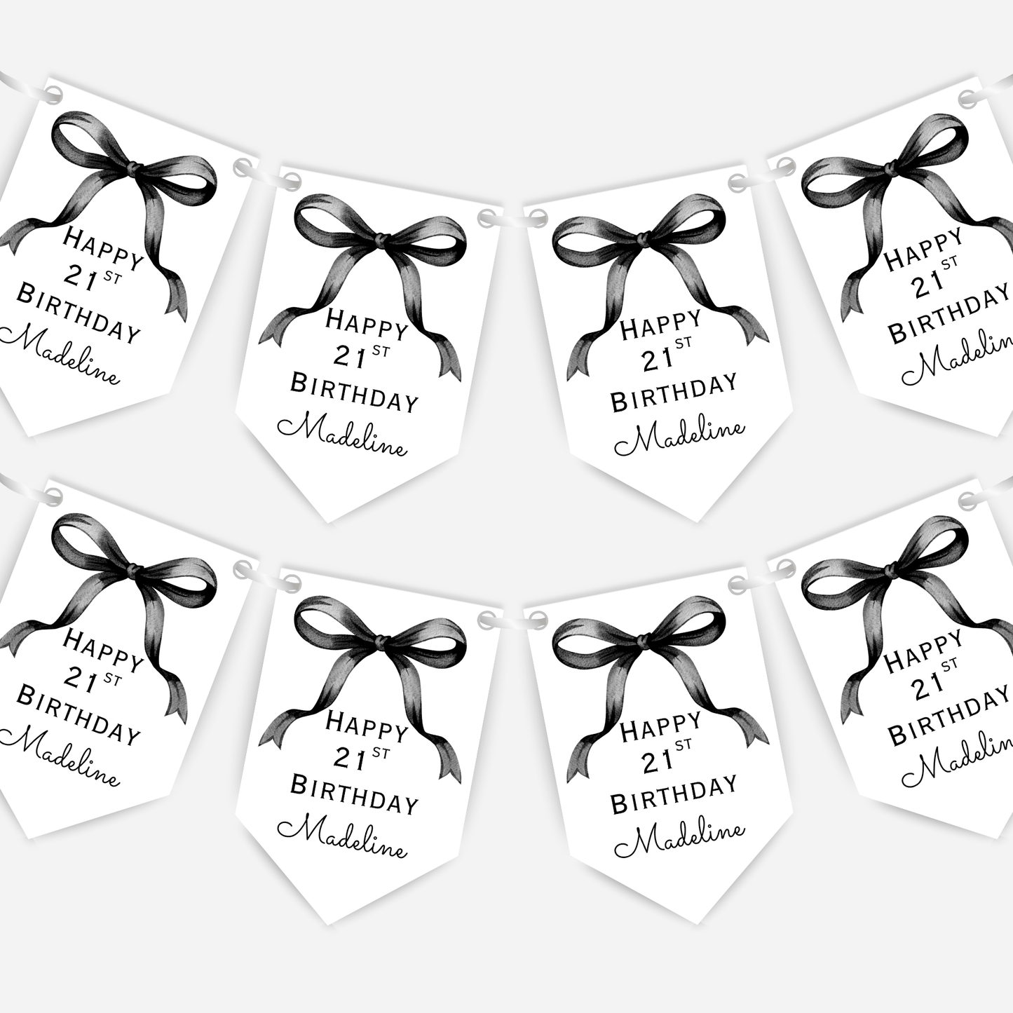Elegant Black Bow Bunting - B290