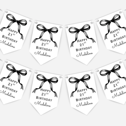 Elegant Black Bow Bunting - B290