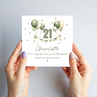 Personalised Birthday Card for Any Age - 18th, 21st, 30th etc - C524