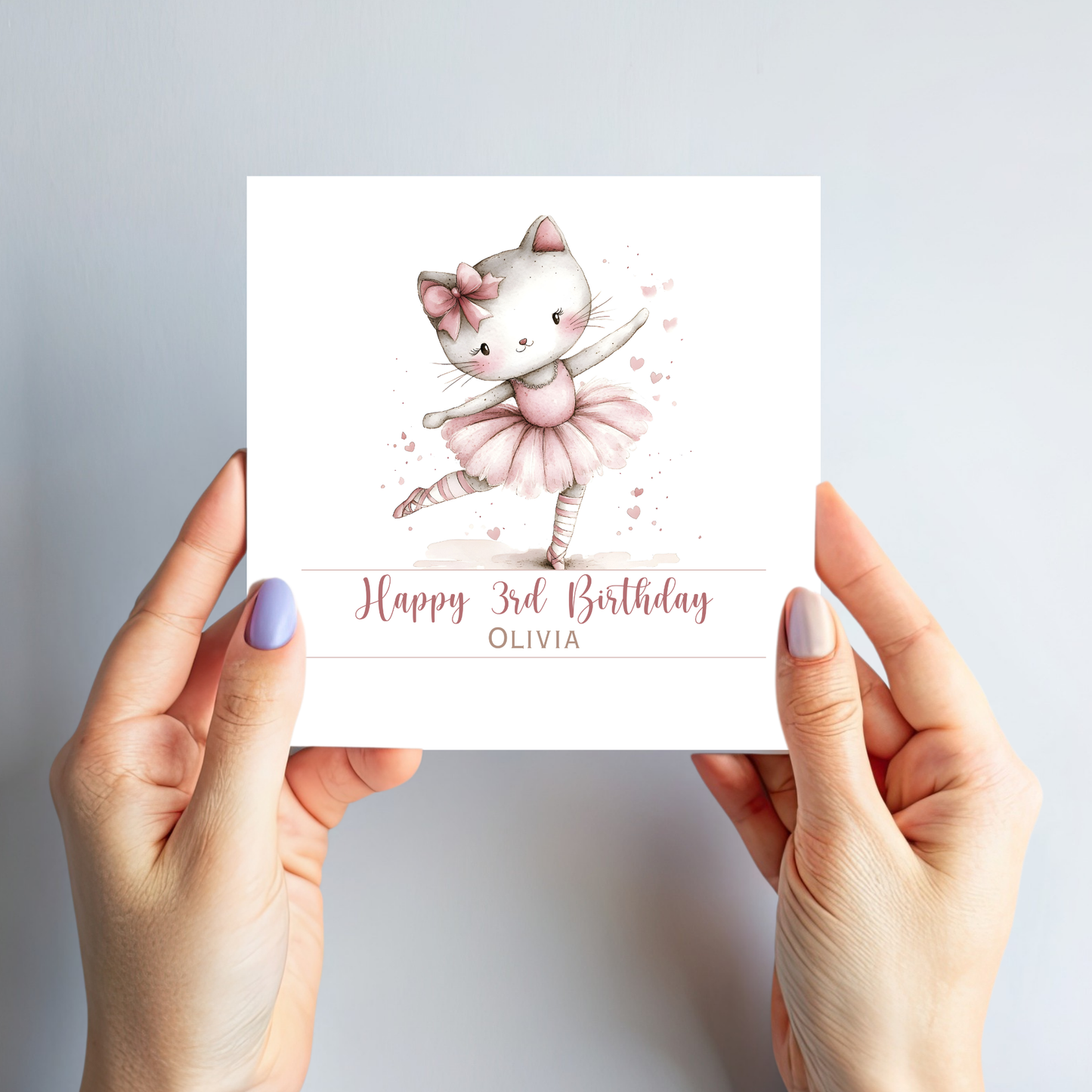 Kitten Ballerina  Birthday Card - C589