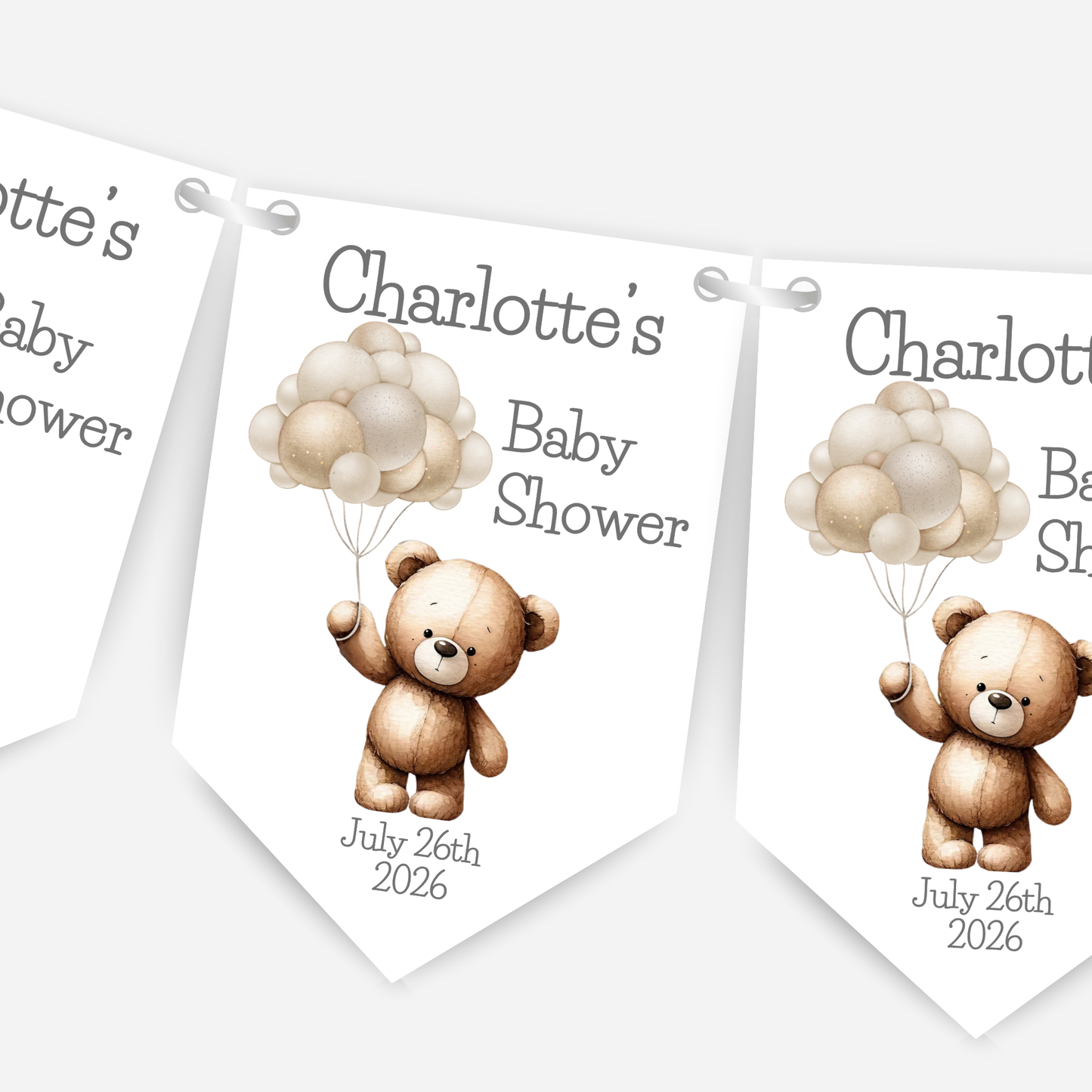 Teddy Bear Baby Shower Bunting - B147