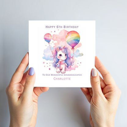 Unicorn Birthday Card - C596