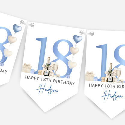 18th Or Any Age Birthday Bunting - B270