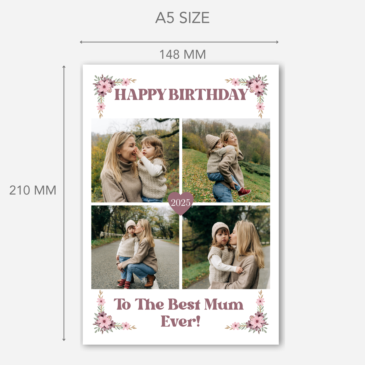 Happy Birthday Mum Photo Card - PC14