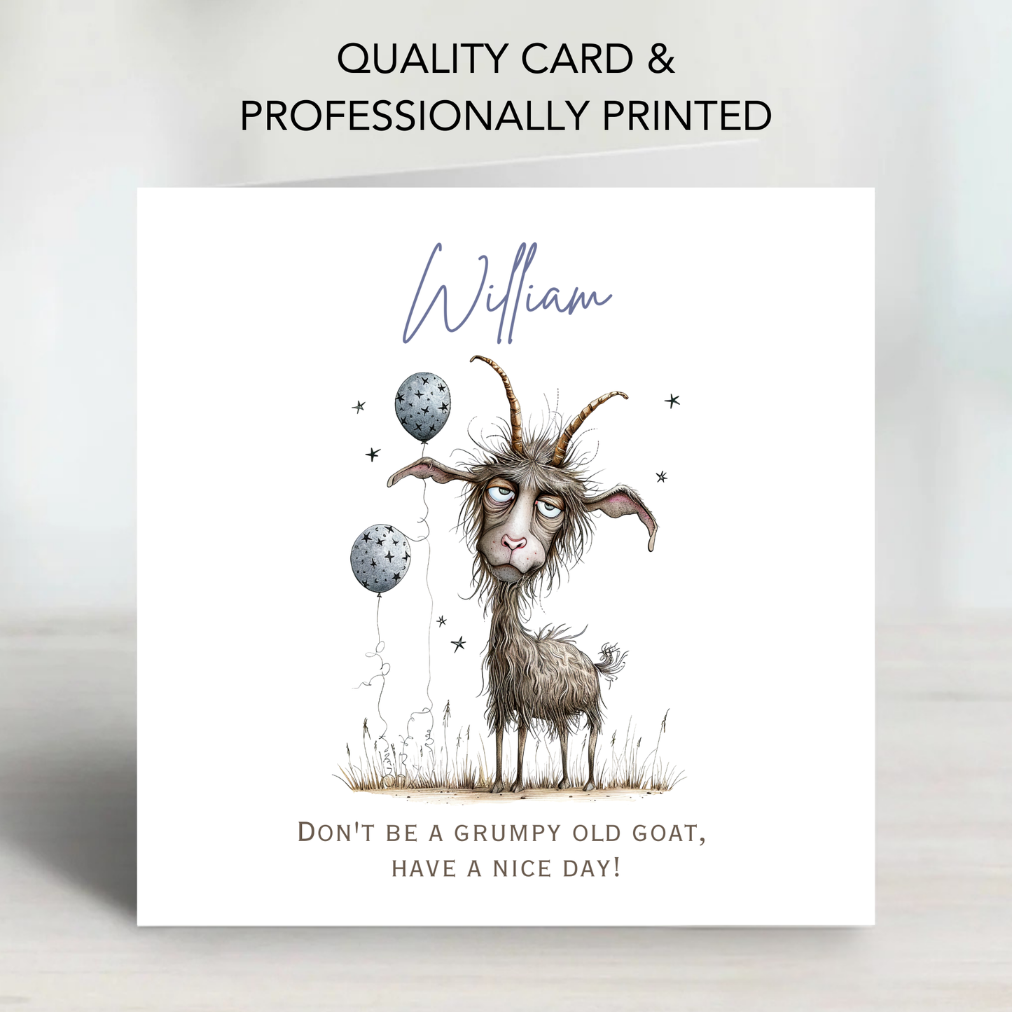 Funny Grumpy Goat Birthday Card - C570