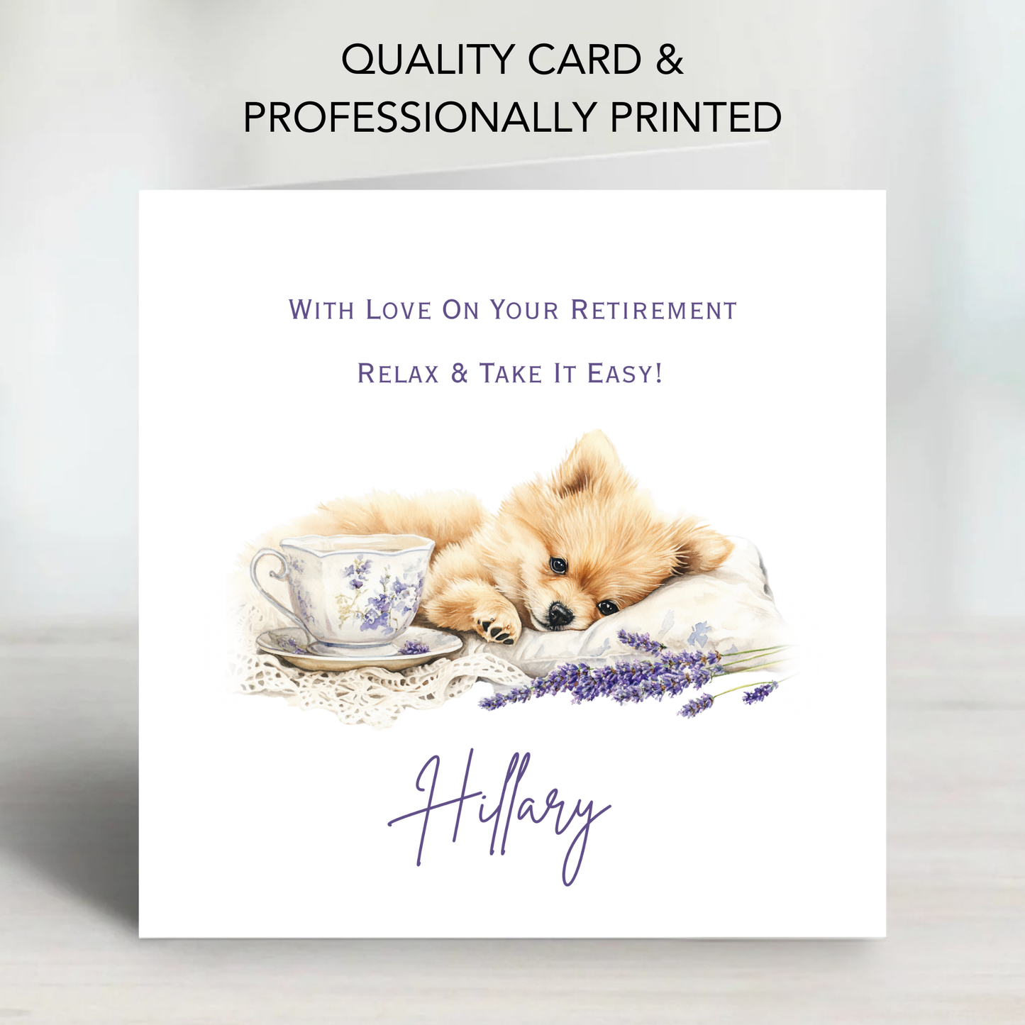 Cute Dog Retirement Card - C695