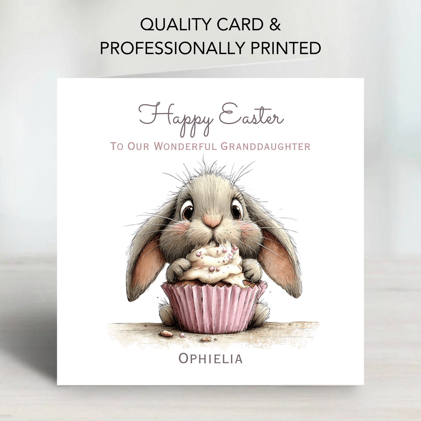Easter Card With A Cute Bunny Design - C843