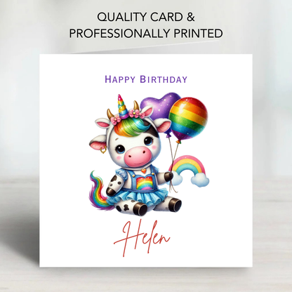 Fun Cow Birthday Card - C597