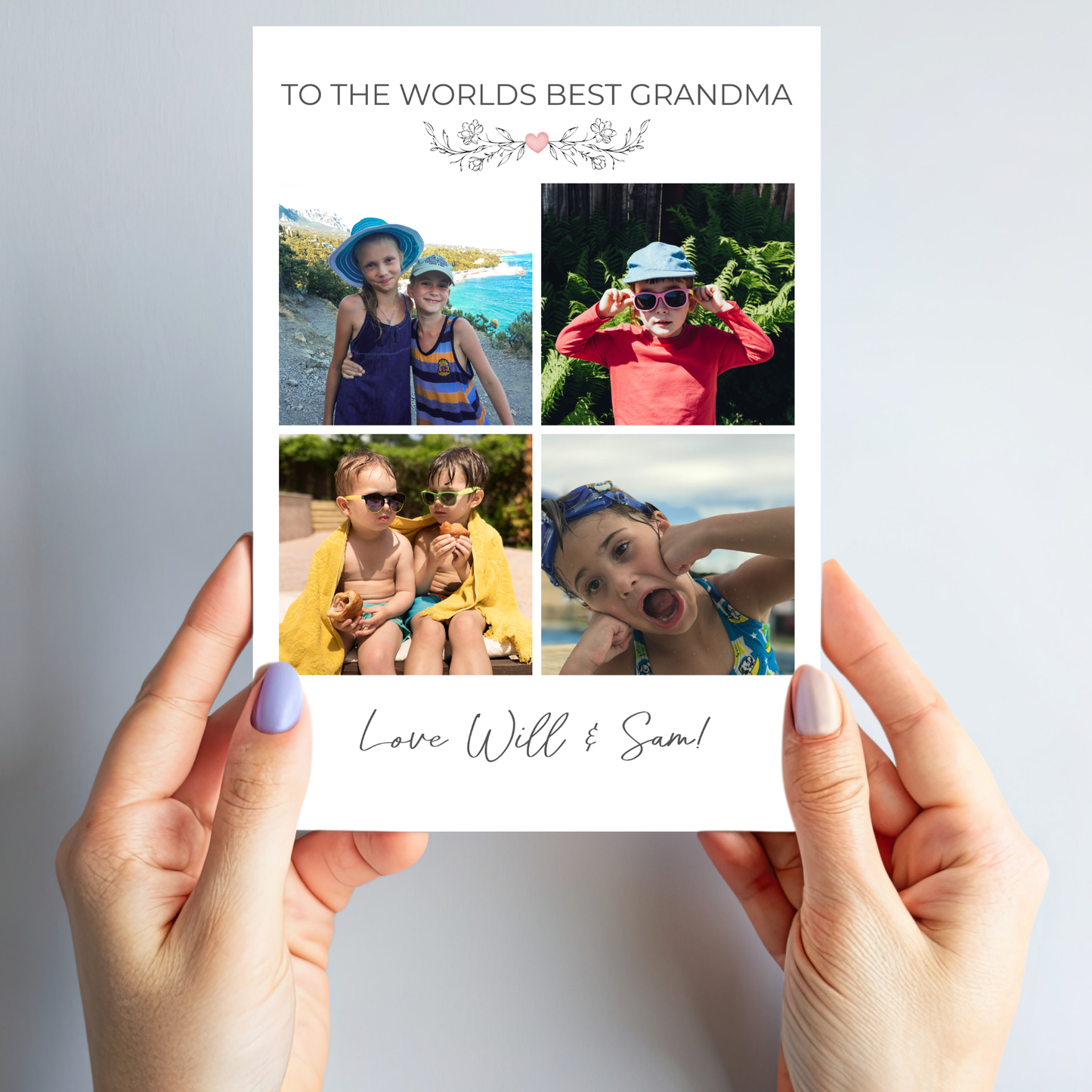 Happy Birthday Grandma, Mum or for anyone - Photo Card - PC17