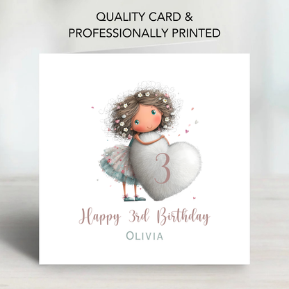 Cute heart Birthday Card - C846