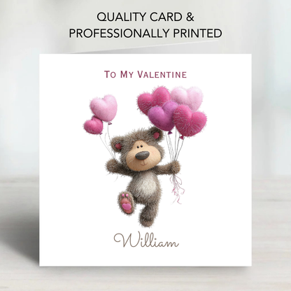 Valentine’s Day Card - Cute Teddy Design - C720