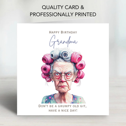 Funny Grumpy Granny Birthday Card - C578