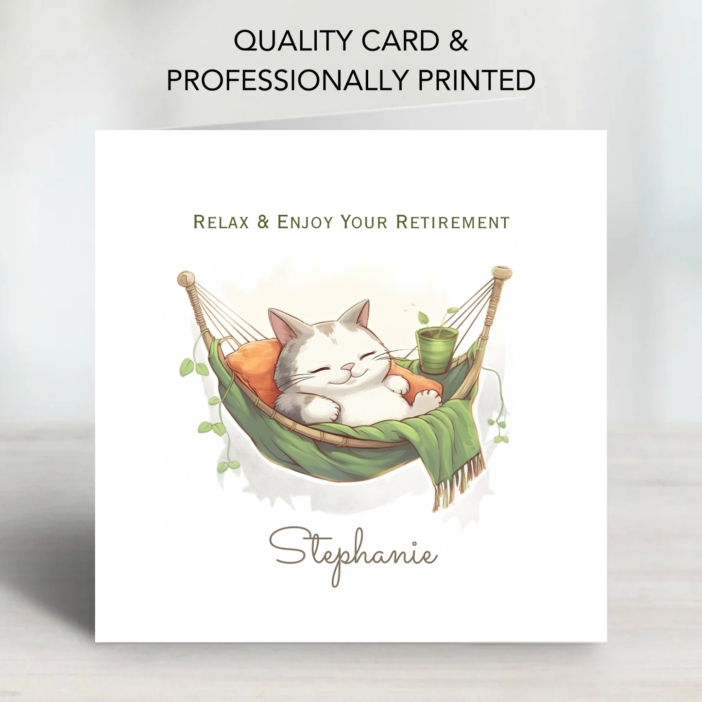 Cute Cat Retirement Card - C694