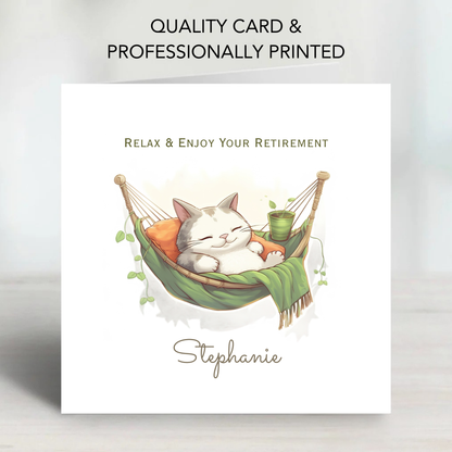 Cute Cat Retirement Card - C694