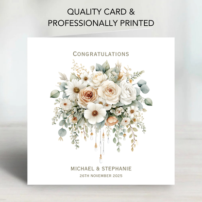 Lovely Floral Wedding Card - C689