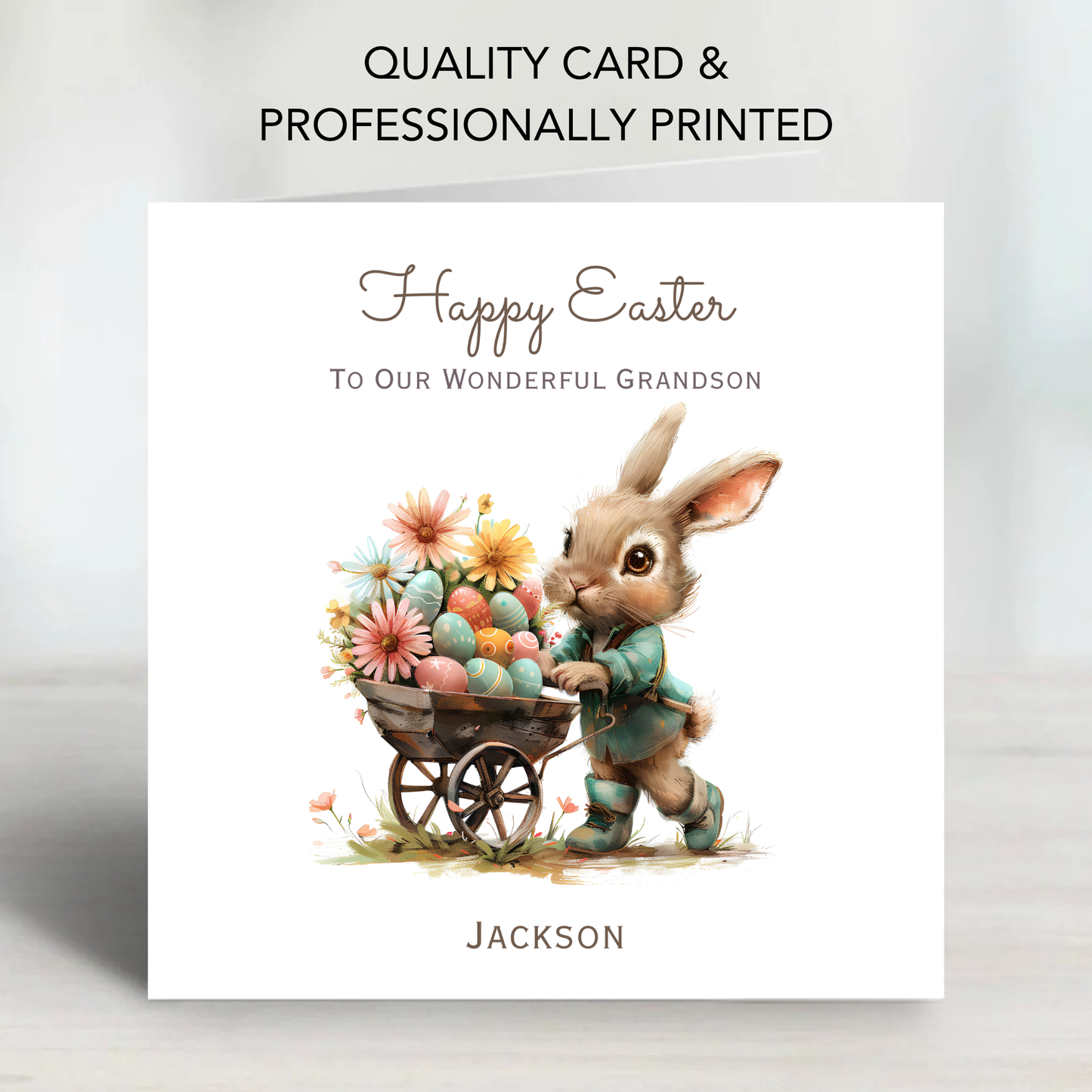 Easter Card With A Cute Bunny Design - C815
