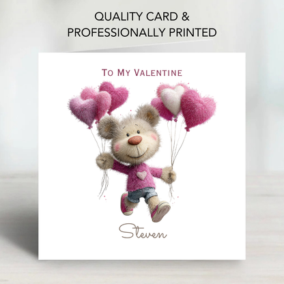 Valentine’s Day Card - Cute Teddy Design - C719