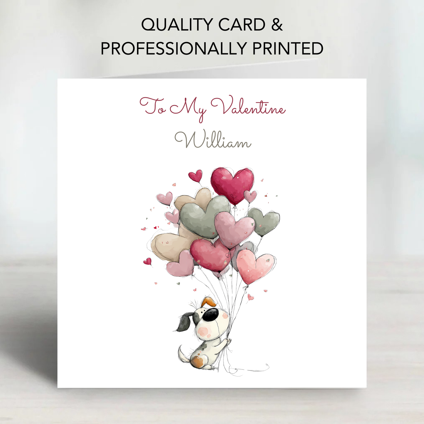 Cute Dog Valentine’s Day Card  - C698
