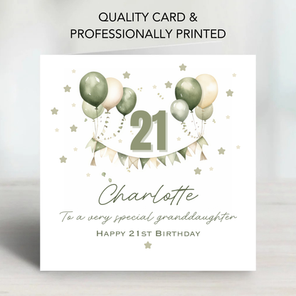 Personalised Birthday Card for Any Age - 18th, 21st, 30th etc - C524